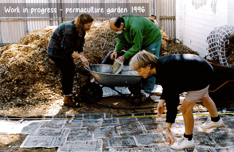 Work in progress permaculture garden 1996